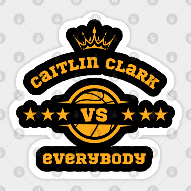 caitlin clark vs everybody Sticker by jerrysanji